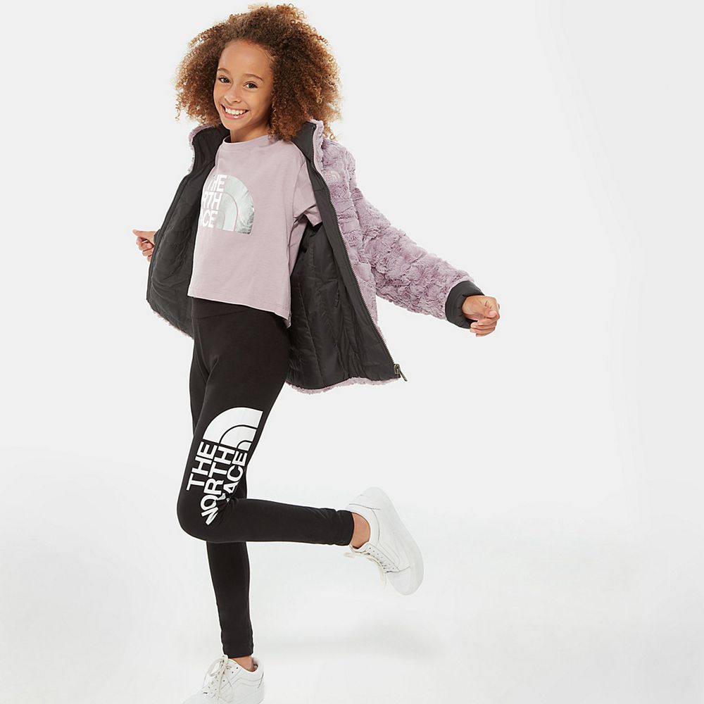 The North Face Leggings Girls Australia - The North Face Big Logo Black / White (WNU-972650)